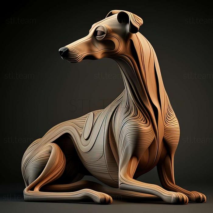 3D модель Борзая собака (STL)